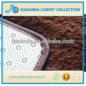 Brown 100% microfiber velvet long pile bathroom area outdoor mat