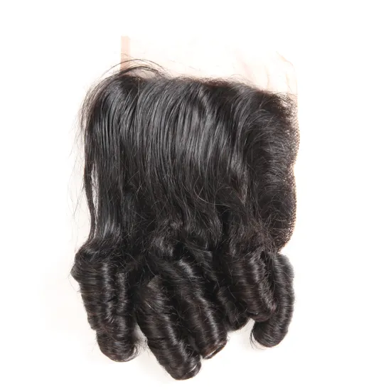 Virgin Peruvian Lace Frontals Fumi Baby Curl Human Hair Lace Frontal Piece,Brazilian Hair Frontal Closure