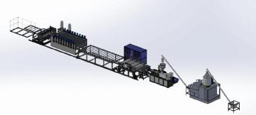 Highly efficient pvc foam board extrusion line