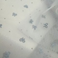 Abito in tulle di poliestere con fiocco a pois argento per ragazze
