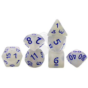 ชุดลูกเต๋าอะคริลิค D&amp;D ที่ทำด้วยมือ - ชิ้นส่วนเกมโพลีเฮดที่ทำด้วยมือบริสุทธิ์สำหรับการสวมบทบาทเดสก์ท็อป