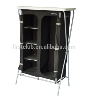 folding multi purpose camping shelves