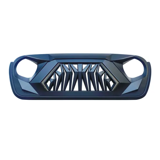 Angry series designed front grille with white DRL & amber turn signal for Jeep JL JT wrangler & gladiator