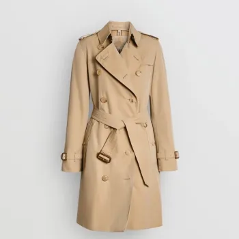 Elegant Women's Heritage Trench Coat: Loose Long-Length Outerwear with Double Lapel Jacket