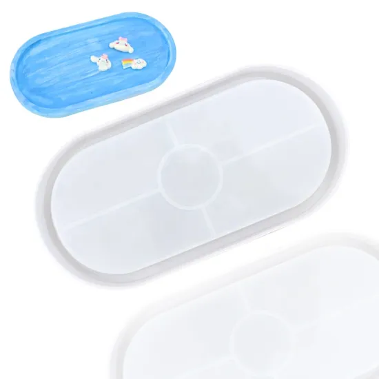 1161 Small Ellipse Oval Shape Cup Mat Coaster Silicone Mold for Epoxy Resin DIY Handmade Cutting