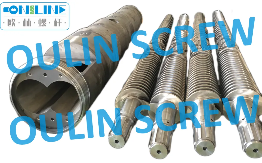 Oil Cooling Twin Conical Screw and Barrel for 400mm UPVC Pipe (UPVC Powder with 40% CaCO3)