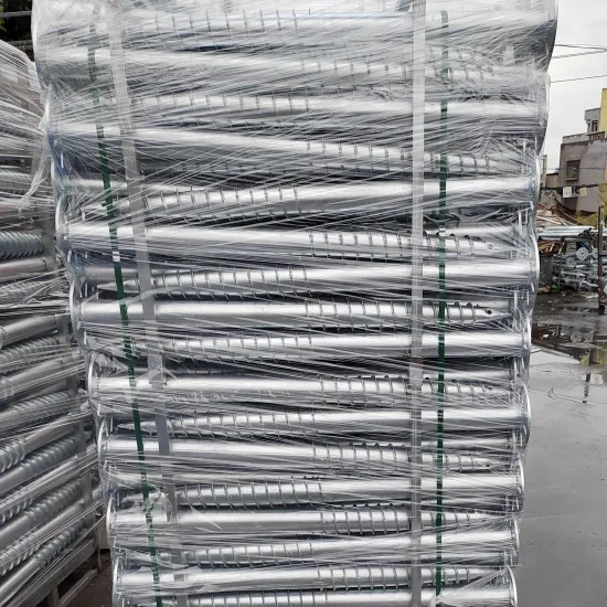 Solar Screw Piles Foundation: Galvanized Ground Screws for Wooden House Foundations