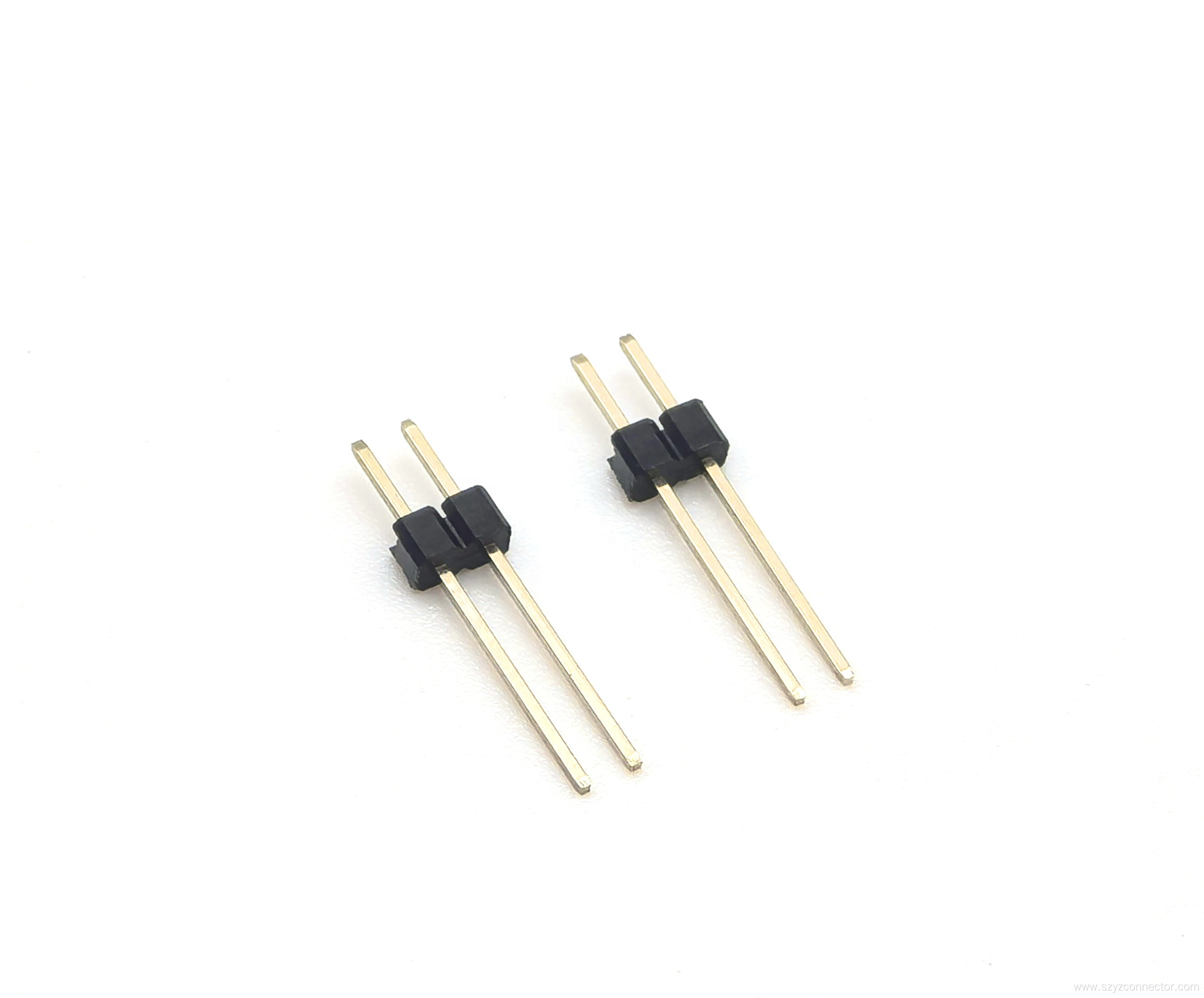 2.54mm Pitch Pin header Connector Single Row Straight SQ0.64mm H2.5mm 1*2P