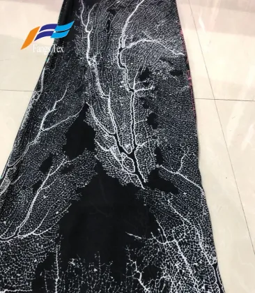 Polyester Digital Printed Black Abaya Veil Clothing Fabrics