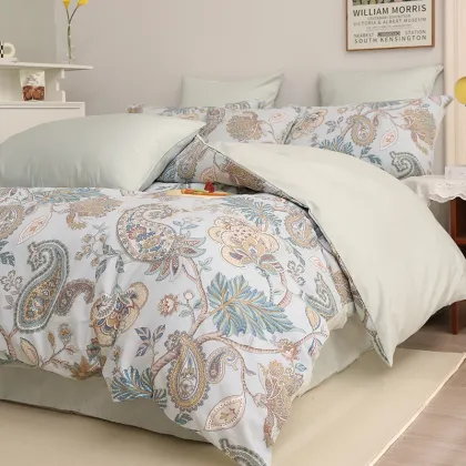 Customized Size Cotton Bedding Sheet Set for Home Textiles