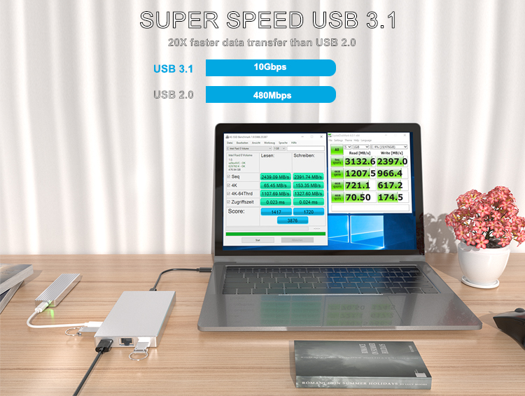 USB-C Hybrid Universal 4K Dual HDMI Estación de acoplamiento HDMI