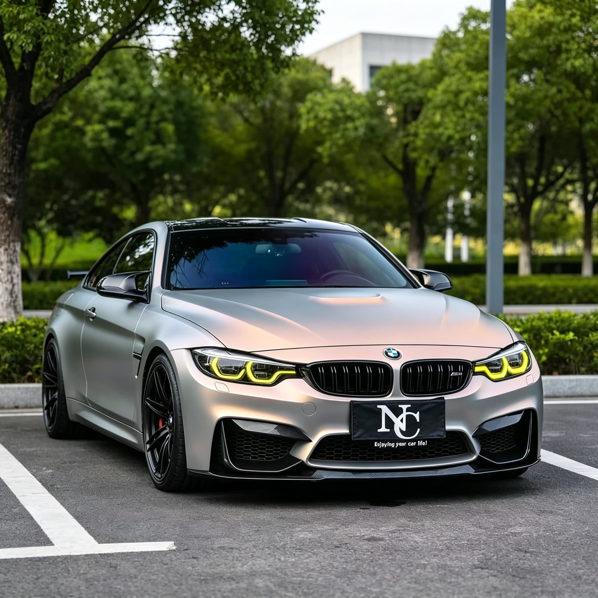 Self-Healing Tech-Silver Orange Auto Wrap