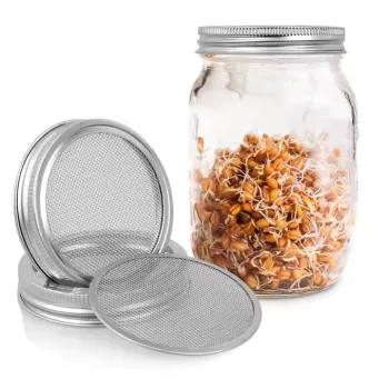 304 Stainless Steel Wire Mesh Lids for Regular Mouth Mason Jars