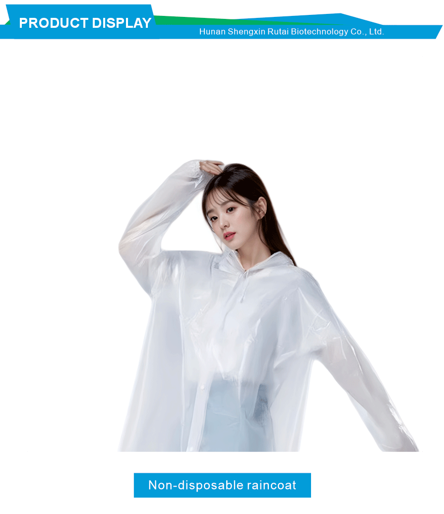 Durable Transparent Raincoat for Hiking