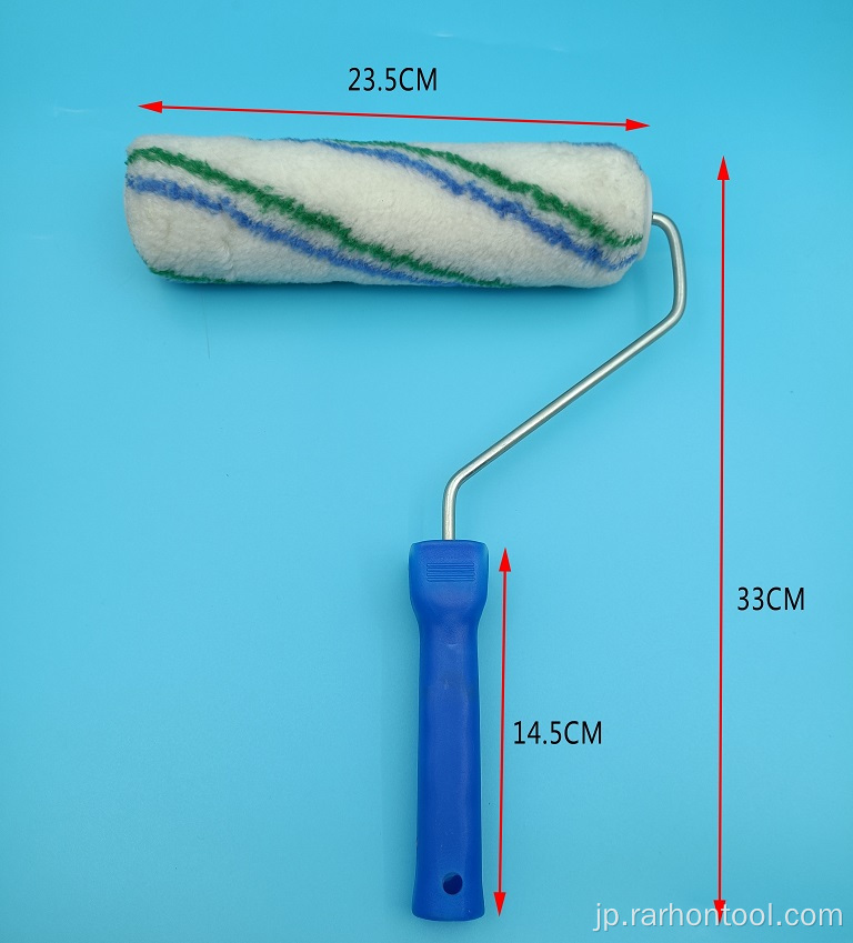 プラスチックハンドル合成ファイバーペイントローラーブラシ