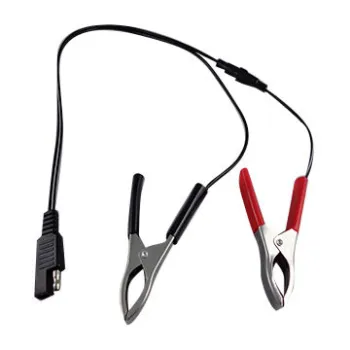 Booster Cables with 30A Battery Clip, Male-Female Plug and 0.5A Protective Tube