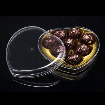 Weisheng Factory Heart-Shaped Chocolate Box Clear Food Plastic Case Chocolate Cases Boxes Cookie Sweets Cake Candy Box