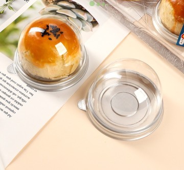 Silber Clear Plastic Mini Cupcake Boxen - 50 Set für Hochzeitsgeburtstagsgeschenke