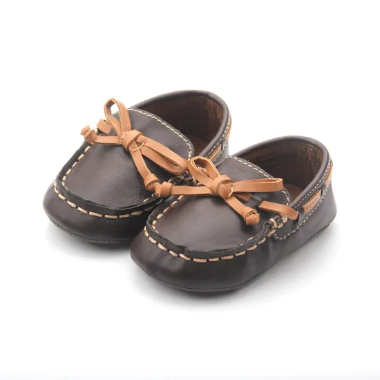Wholesale comfortable soft soft PU leather baby boat shoes in bulk