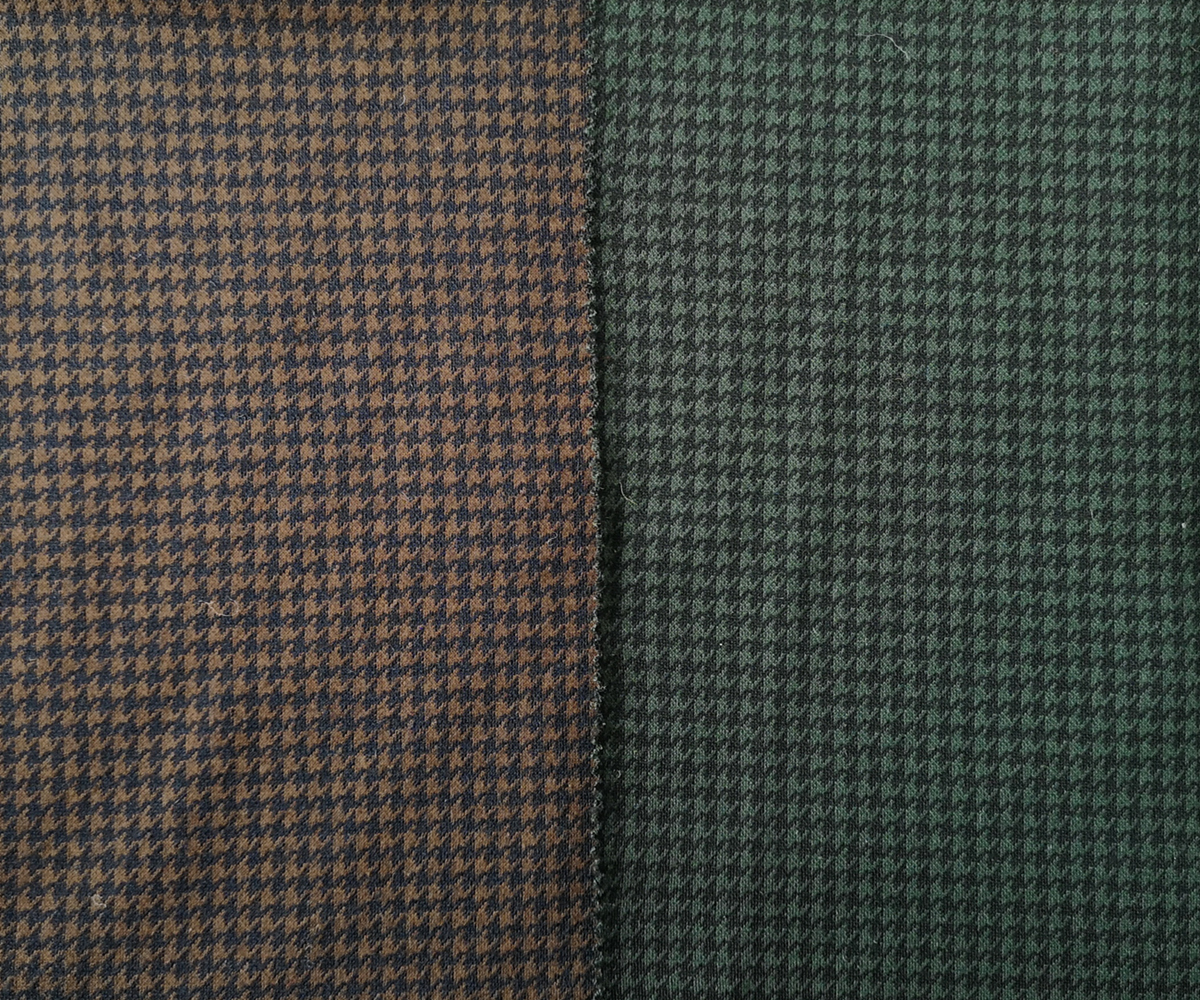Houndstooth Design Knitted Jacquard Fabric For Clothes
