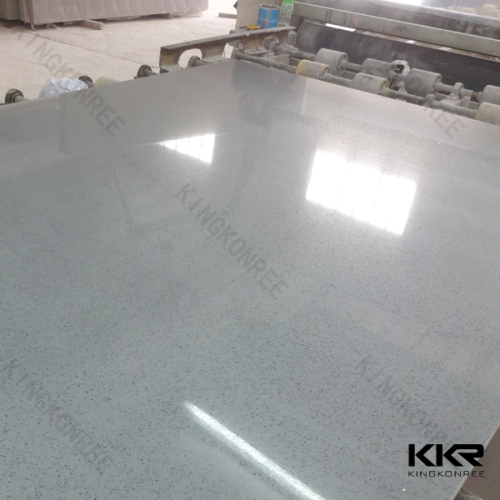 High Density No Bacteria Ageing Resistance Grey Quartz Stone Slab