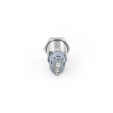 16mm logam tekan butang rata simbol cincin LED suis keluli tahan karat kalis air