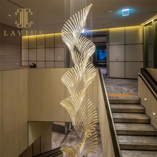 Extra Large Amber Haning Banquet Hall Chandelier Lighting