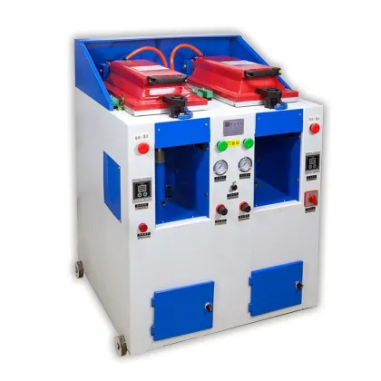 Pneumatic Double Head Shoe Sole Press Machine - TH-587 Automated Footwear Sole Attaching Machine