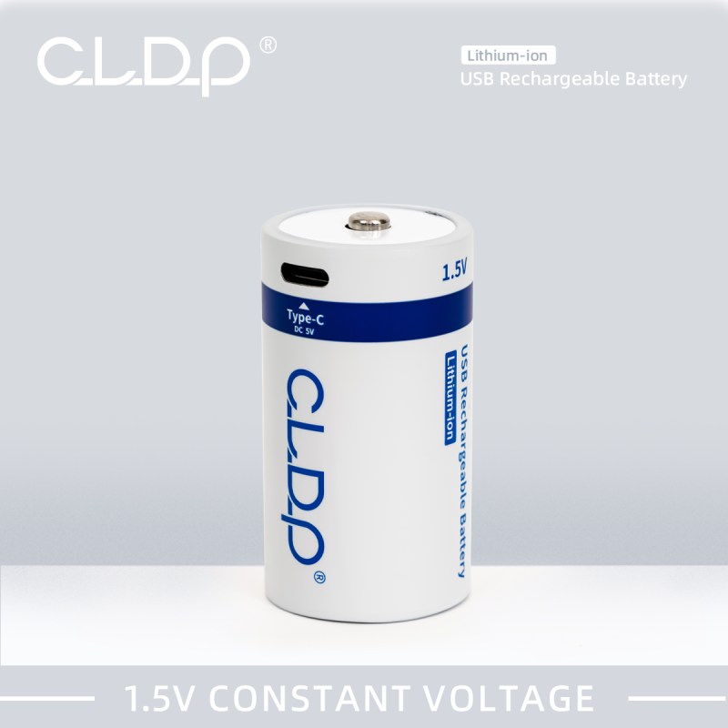 1.5V Lithium USB rechargeable D battery
