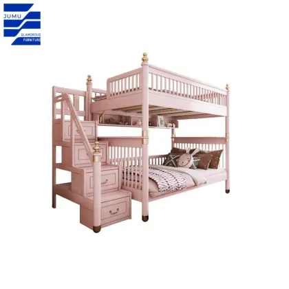 Glamorous Furniture: Multifunctional Solid Wood Bunk Bed