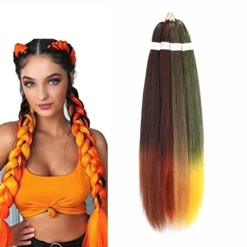 High Temperature 26 Inch EZ Braids Pre Stretched Hair Expression ez  Hair for Braiding Yaki Ombre Pre stretched Braiding Hair