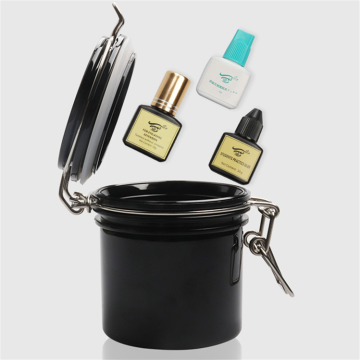 Sealed Leak-Proof Jar Container for Eyelash Extensions and Glue Storage
