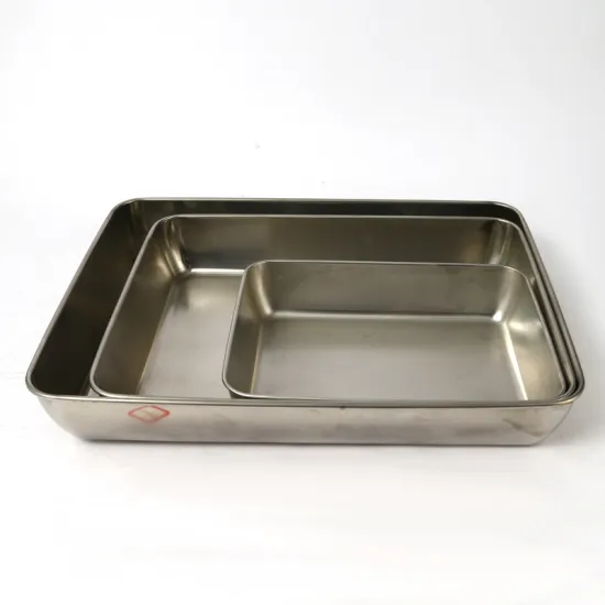 Aluminium Stainless Steel Rectangle Food Serving Tray for Kitchenware