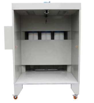 High Temperature Powder Coating Booth with Curing Oven - Small Side Open Solution