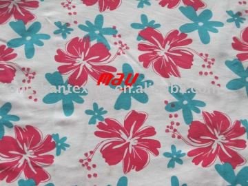 flower printed cotton spandex swimwear fabric
