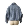 Women's denim padding jacket