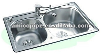 double bowl two bowl stainless steel kitchen sink