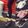 Single Sepatu Sneakers Patch Bordir Bunga Baru