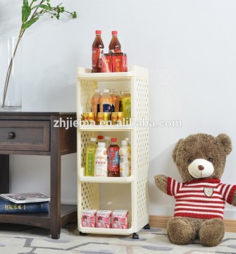 2016 hot sale multifunction plastic Storage Shelf with Wheels