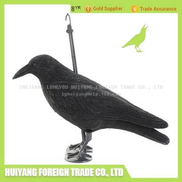 Full Body Flocked Plastic Crow Decoy With Feet And Stake Shooting Hunting 004-3