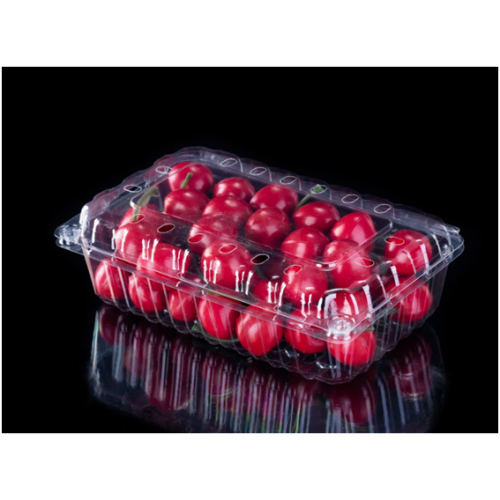 Concha de cereza de plástico transparente para Costco