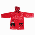 PU Raincoat with Frog Design for kids