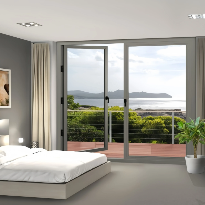 Aluminum casement doors
