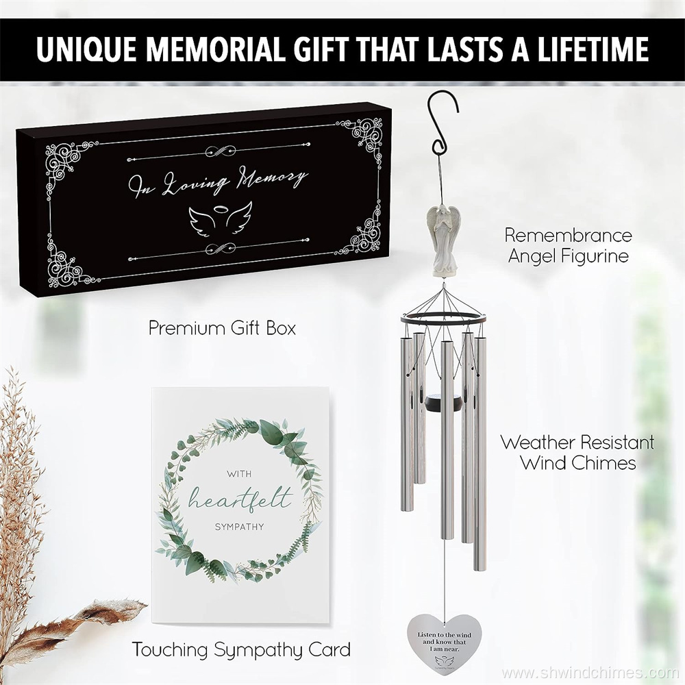Angel Memorial Wind Chimes for the Loss of a Loved One