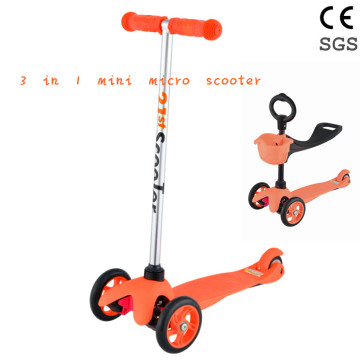 Good quality 3 in 1 Micro mini scooter foot kick scooter kid scooter