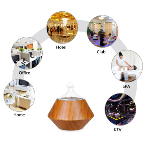 Wood Ultrasonic Essential Oil Nebulizer For SPA