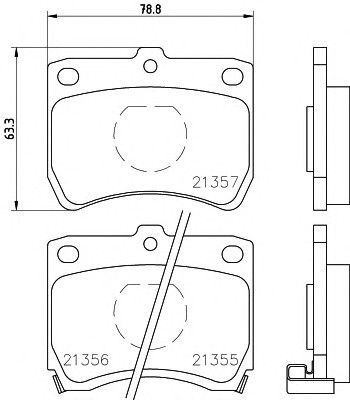 BRAKE PADS WVA 21355