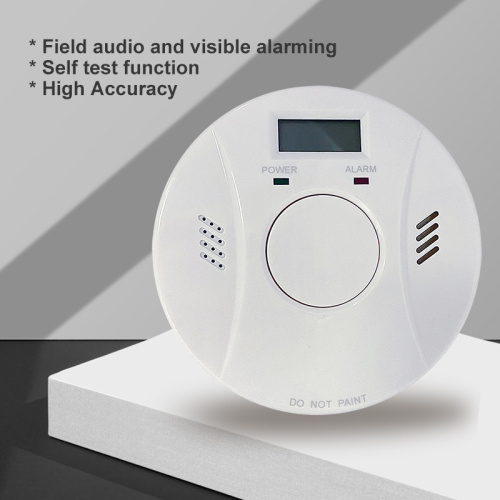 Alerta de sensor de CO Detector combinado 2 en 1 Pantalla digital Detector de humo y monóxido de carbono