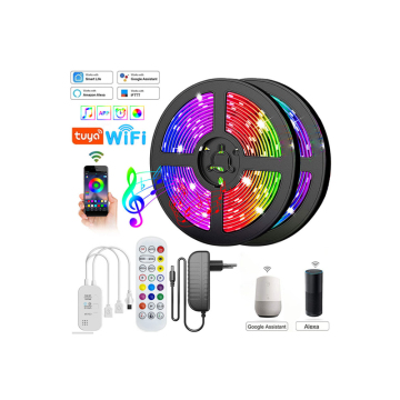 Wifi Tuya Smart LED Strip Light for Gaming Room Decoration (100ft 5M 10M 15M 5050 12V RGB)