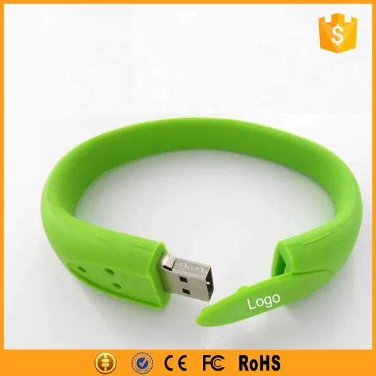 2016 promotional gift cheap silicone bracelet usb flash drive with custom logo